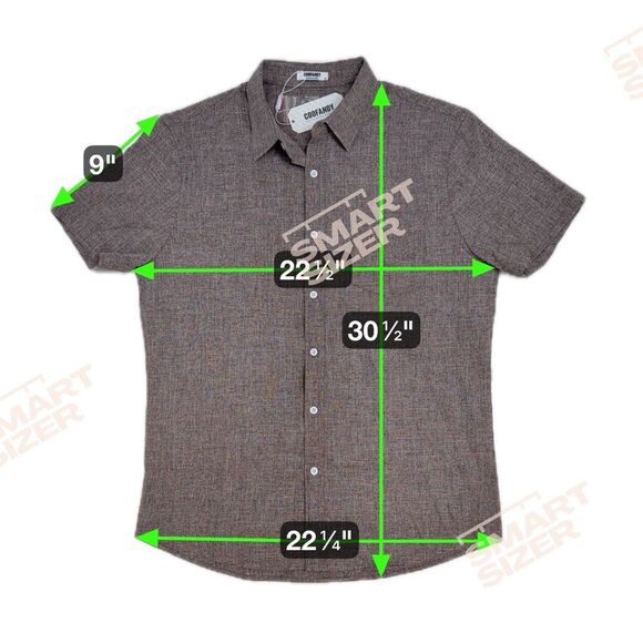 Coofandy NWT Linen Blend Brown Casual Button Down Shirt Men’s Size M - Picture 5 of 6